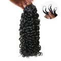 Tinhao Hair Soft Kinky Curly Feather Crochet Braid Natural Black Wavy Human Hair Extensions