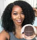 Tinhao Hair 13x6 Pre-Everything Lace Frontal  Curly Wavy Bob Glueless Drawstring Wig